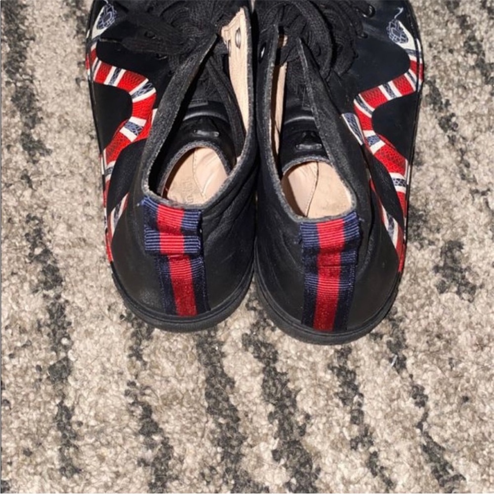 Gucci Black and Red Snake High-Top Sneakers - Picture 2 of 3